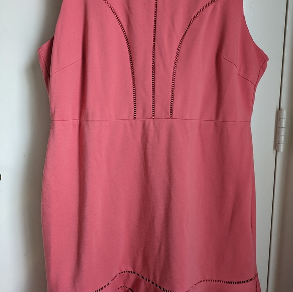 Adelyn Rae 2X Pink Coral Fit & Flare Summer Dress Plus Size - Picture 5 of 14
